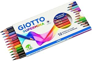 GIOTTO Supermina -12 pastelli a colori di qualità superiore- mina da 3,8 mm