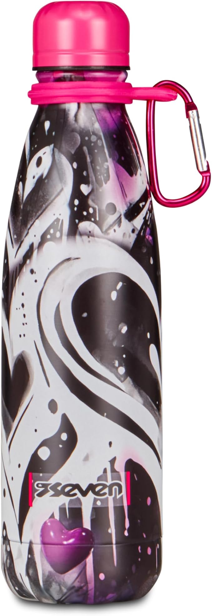 Seven Borraccia Termica, Bianco, 500 ml, Acciaio Inox, Bpa free, Tenuta stagna, Mantenimento temperatura caldo 12h reddo 24h, Riutilizzabile