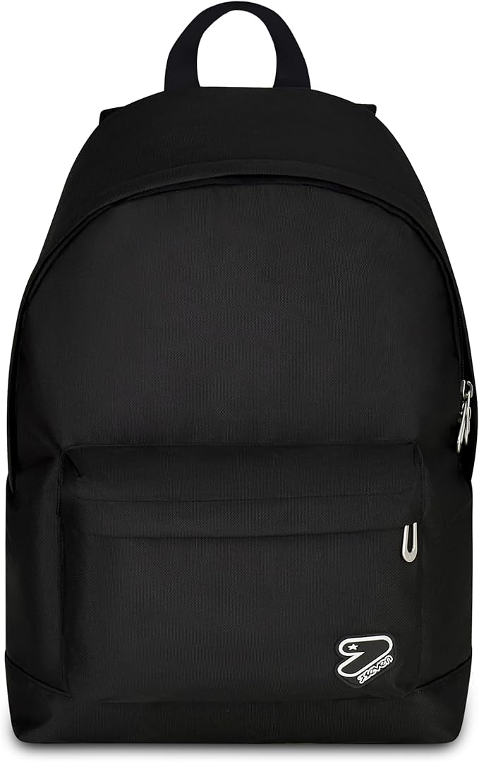 Seven Zaino Scuola TECH LINE, Monoscomparto, Nero, 23 L, Tasche multifunzione, Tasca frontale, Scomparto interno porta pc tablet, zaino americano