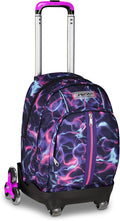 Seven Trolley Scuola Comby 8 Ruote ELECTICVIBE GIRL, Viola, 31 L, Scomponibile, Uso Zaino, Tasche multiuso, Tasca porta pc, Struttura pieghevole, Barra telescopica