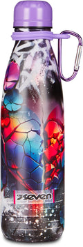 Seven Borraccia Termica, Lilla, 500 ml, Acciaio Inox, Bpa free, Tenuta stagna, Mantenimento temperatura caldo 12h reddo 24h, Riutilizzabile