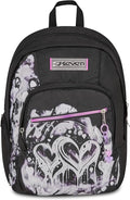Seven Zaino Scuola Dual Detach PLUMPY LINE GIRL, Nero, 32 L, Doppio Scomparto, Multifunzione, Zaino Staccabile, Tasca con organizer, Scomparto porta pc