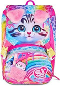 SEVEN SJ SJ GANG CAT&AIR  Zaino Scuola Estensibile Big, Fucsia, Zaino con Divisorio Interno, Tasca Superiore con Orecchie in Peluche, Tasca per Borraccia, 24 L