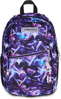 Seven Zaino Scuola Dual LOVEPASS, Doppio Scomparto, Viola, 32 L, Multifunzione, Tasca attrezzata, Tasca laterale porta borraccia, Scomparto porta pc ablet