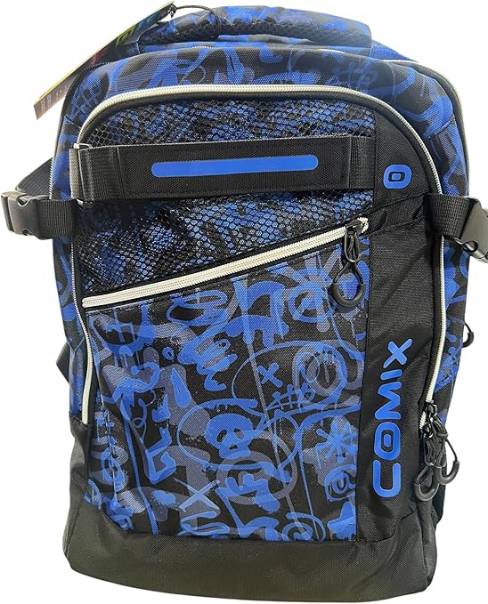 COMIX Zaino Organizzato con Sistema WBS Weight Balance 2.0, Blu e Nero, Spallacci Ergonomici con Memory Foam