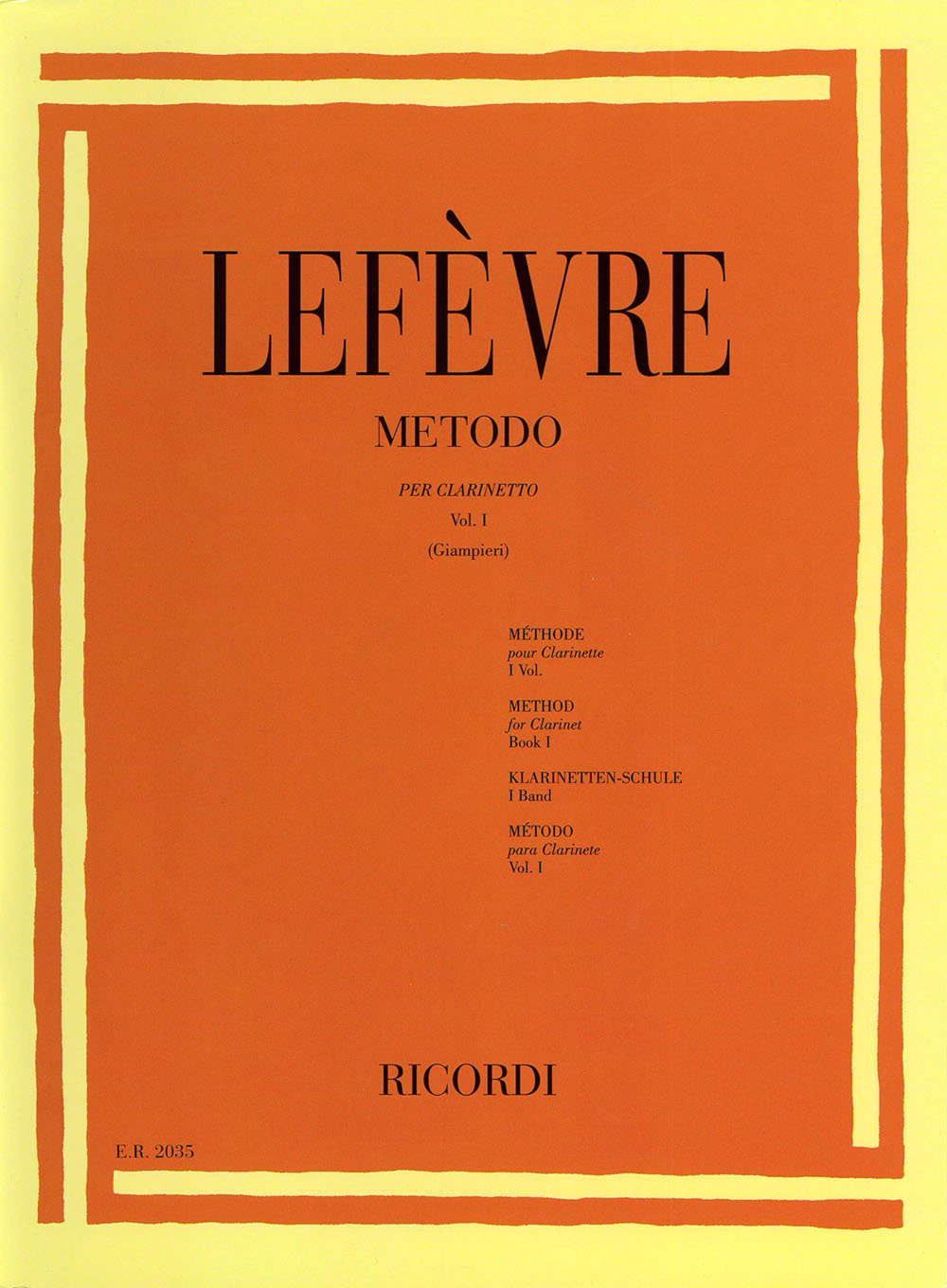 LEFEVRE Metodo per Clarinetto vol.I (Giampieri)