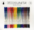 TINTA UNITA Brush bi punta astuccio da 18 colori assortiti
