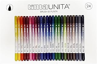 TINTA UNITA Brush bi punta astuccio da 24 colori assortiti