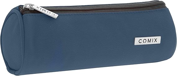 COMIX - Astuccio Scuola, Mini Tombolino Leggero e Compatto blu-nero-viola-grigio
