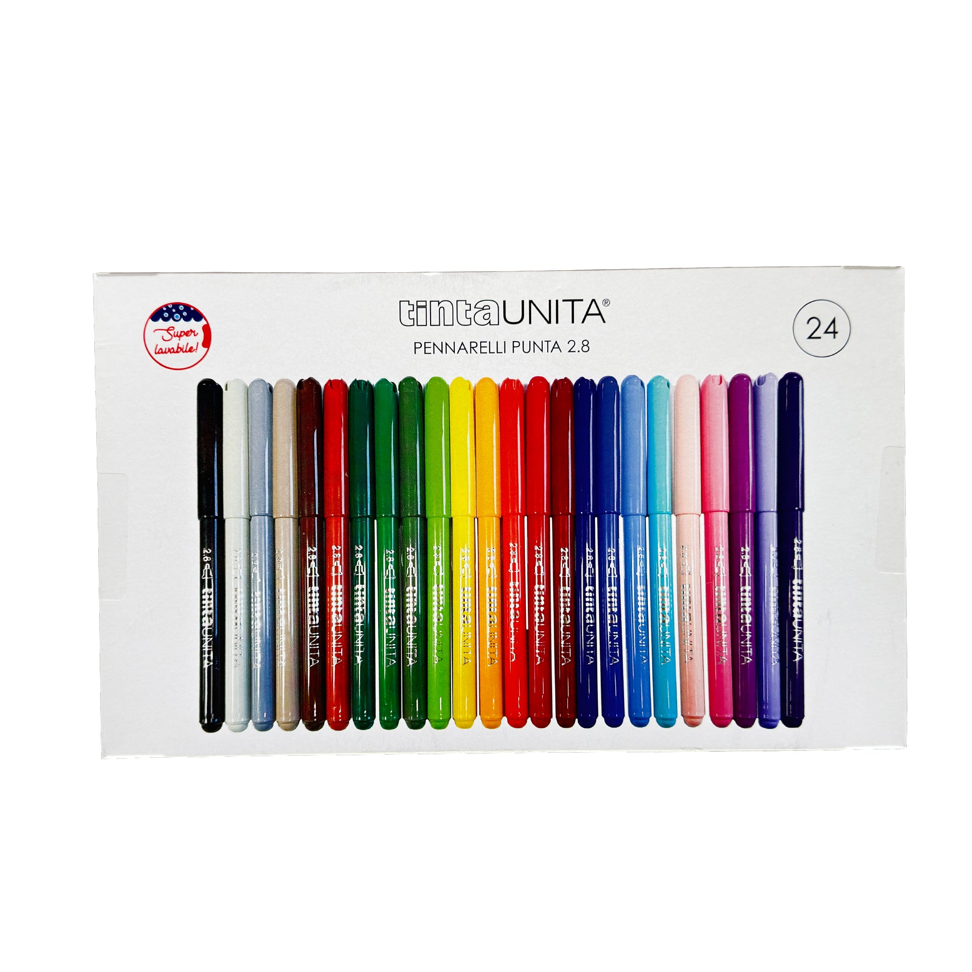 Tinta Unita Pennarelli punta 2.8 -confezione da 24 pz - Pool Over