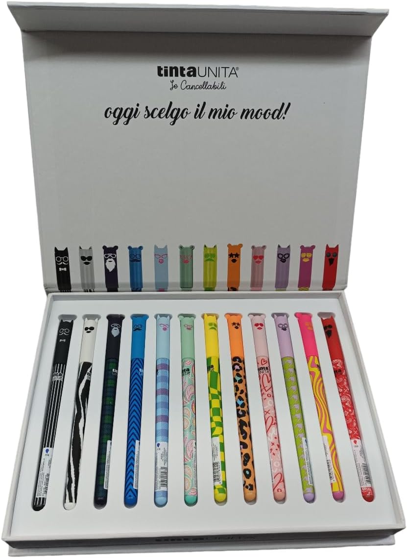Tinta Unita Penne Cancellabili Fashion confezione regalo da 12 pezzi