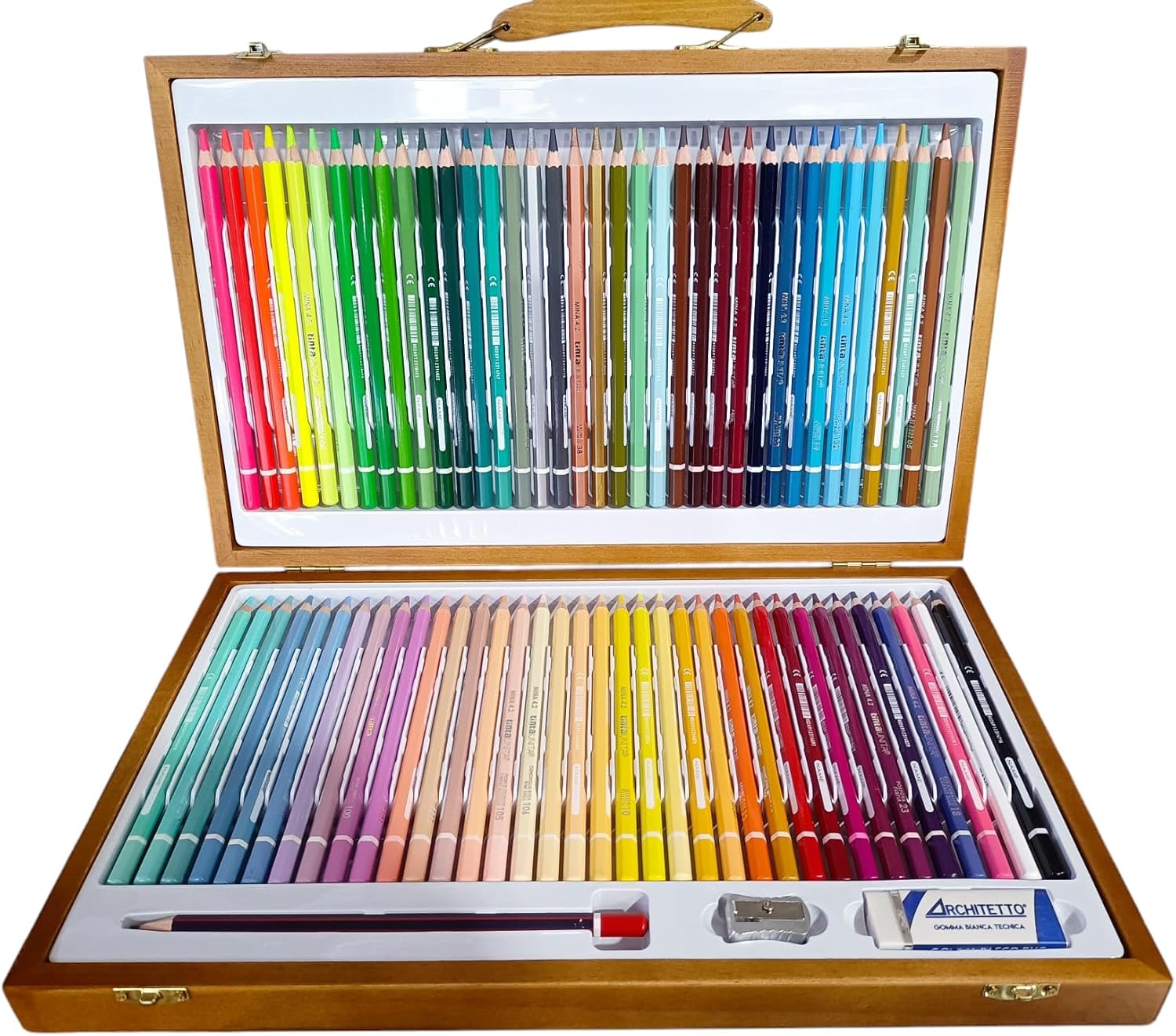 Tinta Unita Valigetta in Legno ART 72 Pastelli